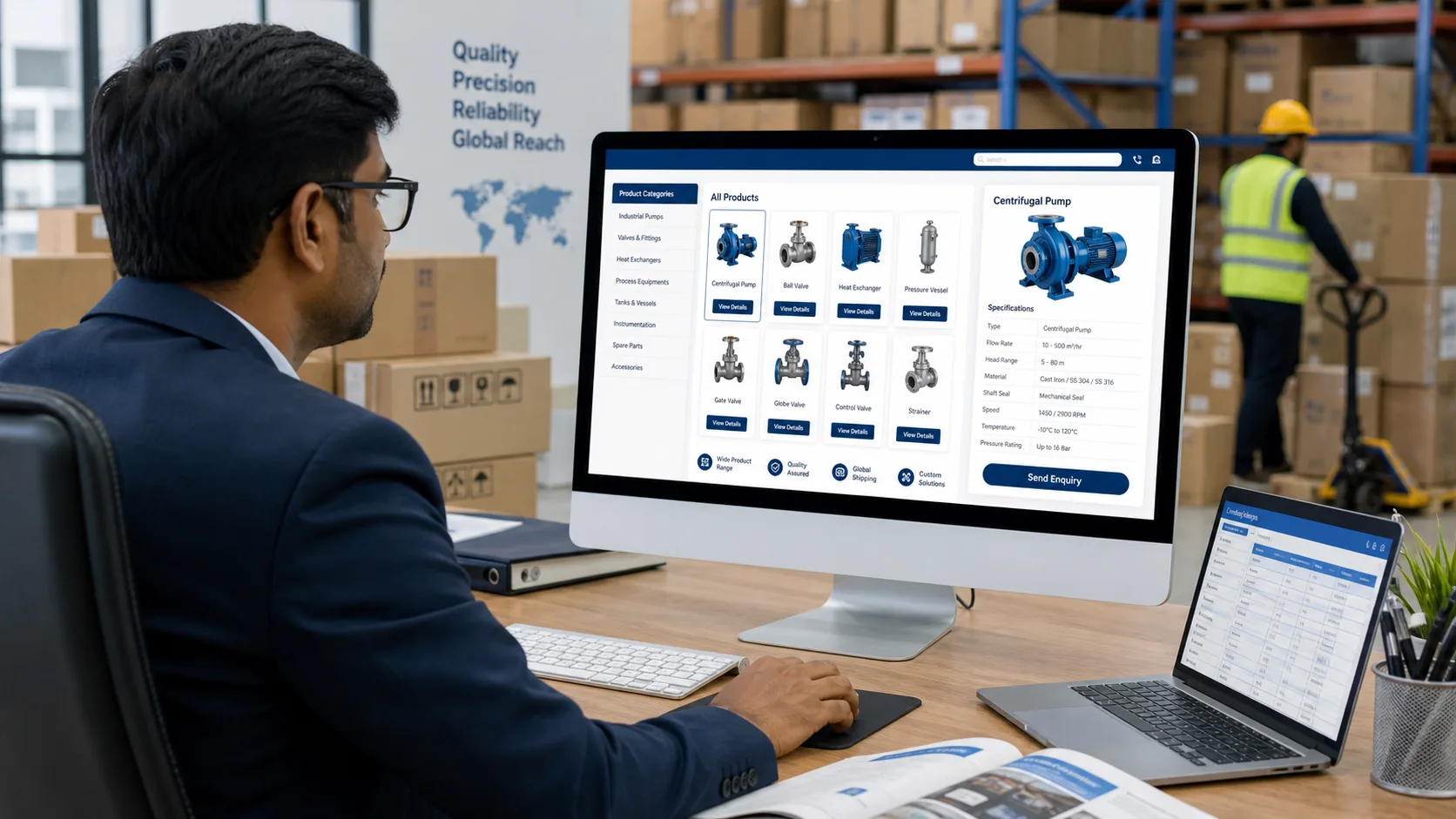 Product catalog website development for manufacturers and traders