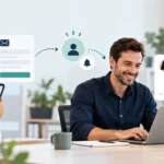 Enquiry routed to a staff member with a reminder and human conversation